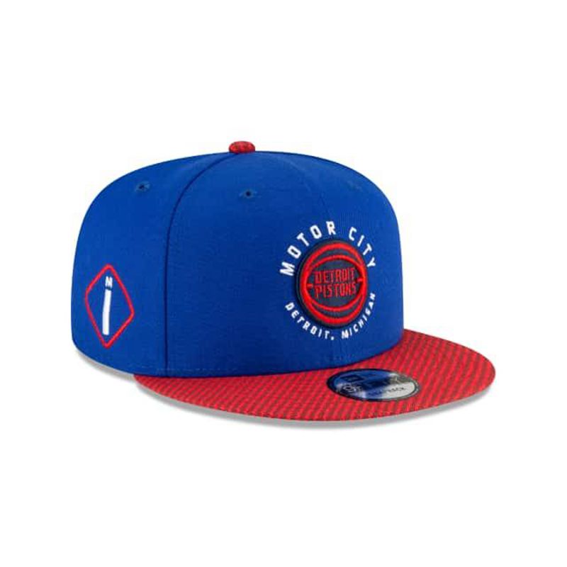 NBA Detroit Pistons City Edition 9Fifty Snapback (QTE5202) - Blue New Era Caps